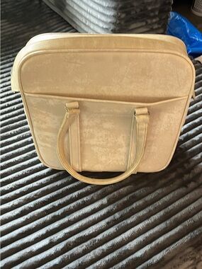 Samsonite Cream Velvet Top-Handle Tote